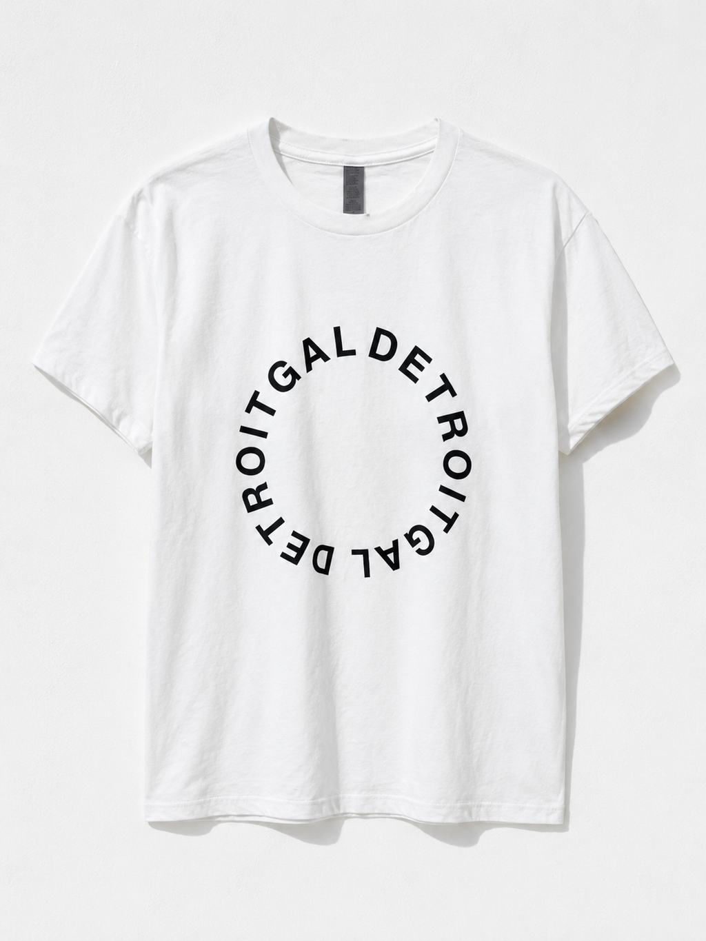 Detroit Gal Circle Logo Tee – White