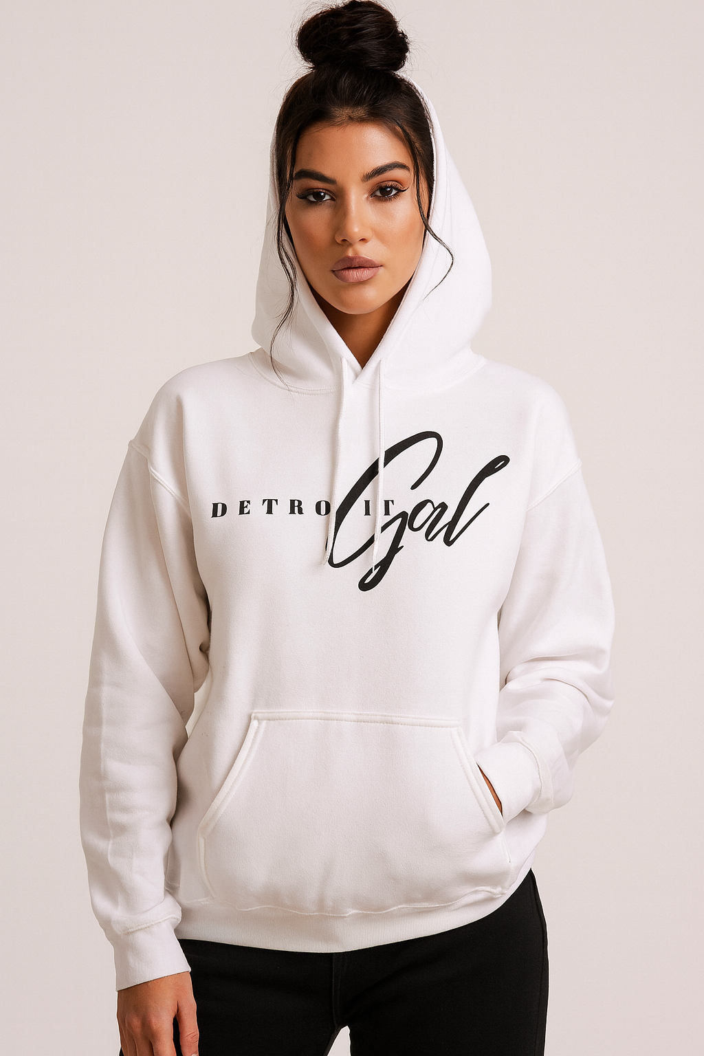 Detroit Gal Signature Hoodie (Black Logo)