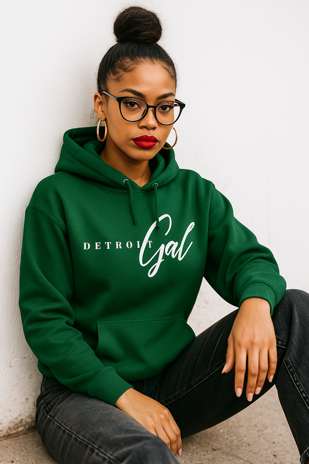 Detroit Gal Signature Hoodie (White Logo)