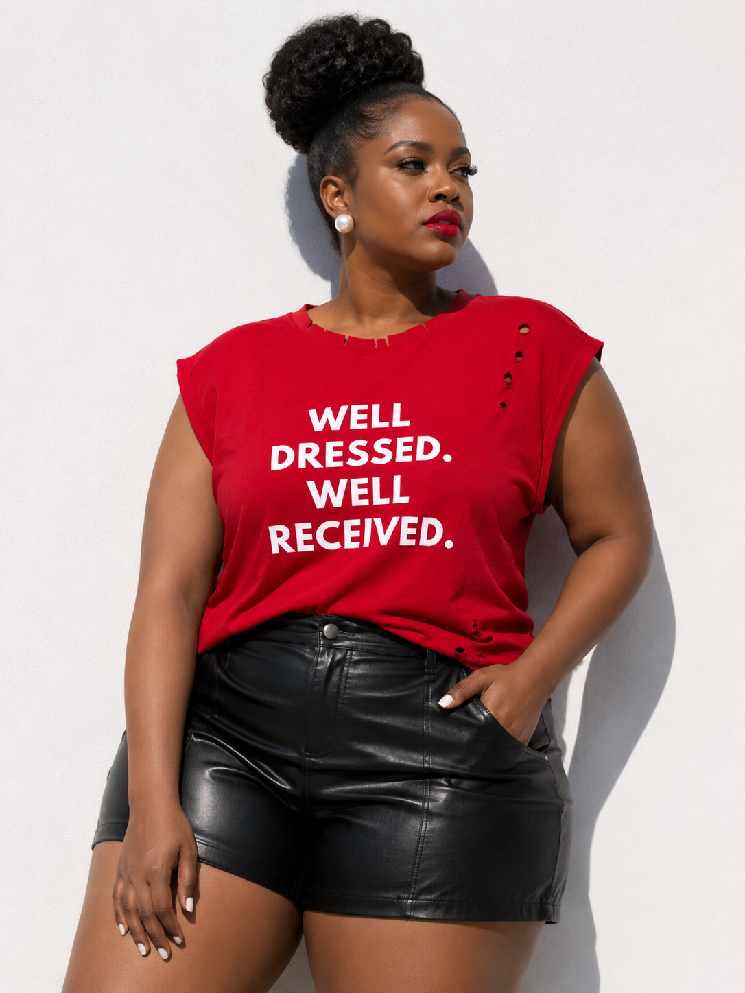 Well Dressed. Well Received. Distressed Muscle Tee